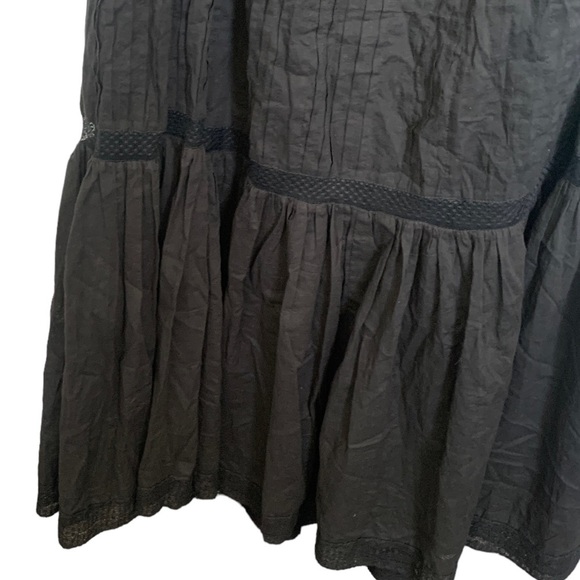 LOVE Sam Black Halter 100% Cotton Lace Boho Maxi Dress Women's Size Medium - Picture 9 of 14